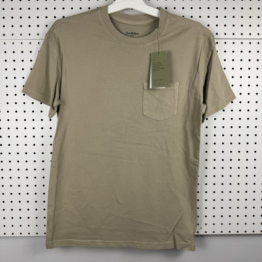 Goodfellow & Co Mens Relaxed‎ Fit Pocket T-Shirt Tan Brown S 043 13 5436